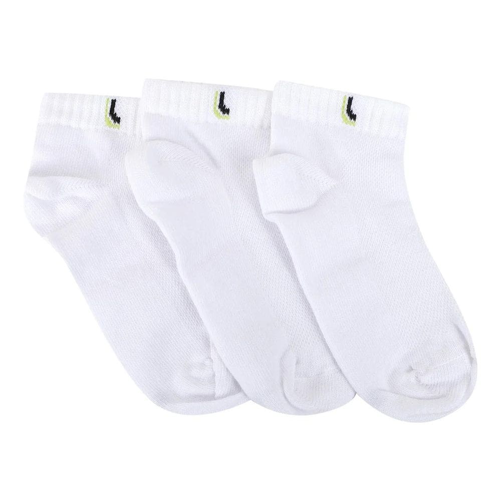 Kit Meia Infantil Lupo Básico Cano Baixo 3 Pares - Branco