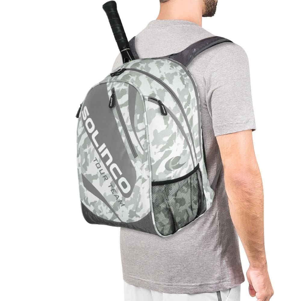 Mochila Solinco Camo Cinza e Branca