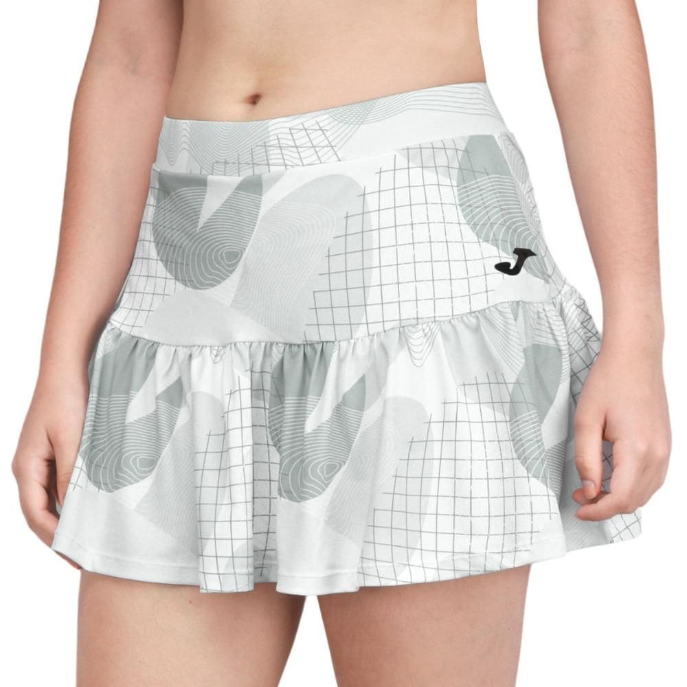 Saia Shorts Joma Lady Challenge Estampada Branca
