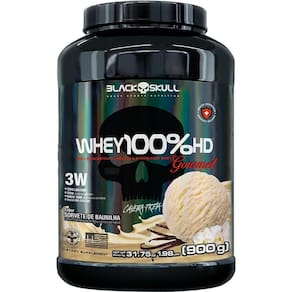 Whey 100% Hd Gourmet 900G Baunilha Black Skull