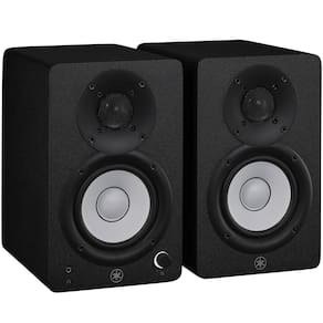 Par de Monitores de Estúdio Near Field Yamaha HS4 Bass-Reflex de 2 Vias Amplificador Classe D Preto