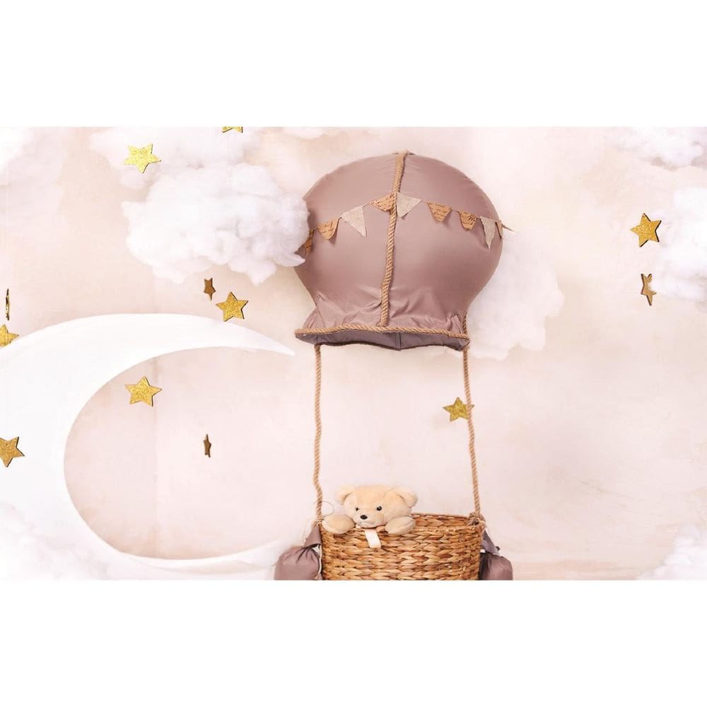 Fundo Fotográfico Em Tecido Urso Balão 2,20 X 1,50