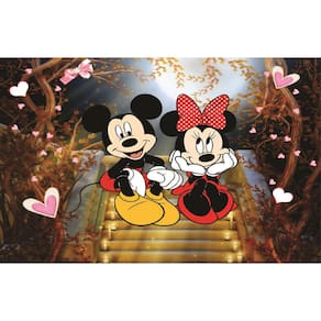 Fundo Fotográfico Em Tecido Mickey E Minnie 2,60 X 1,50
