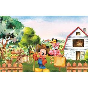 Fundo Fotográfico Em Tecido Fazenda Mickey 2,60X1,50