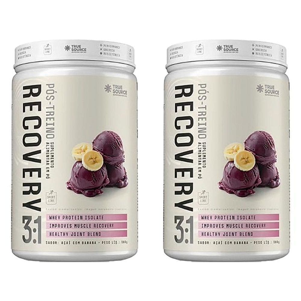 Kit 2X: Recovery 3:1 Pós Treino Açaí Banana True Source 900G