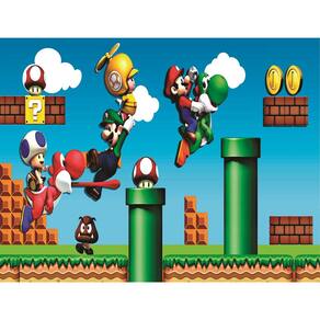 Fundo Fotográfico Em Tecido Super Mario Bross 2,80X1,50