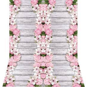 Fundo Fotográfico Newborn Em Tecido Floral Rosa 1,50X2,20