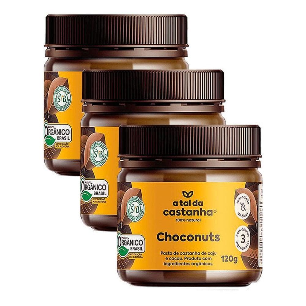 Kit 3X: Pasta Castanha Choconuts Orgânica A Tal Da Castanha
