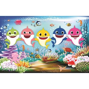 Fundo Fotográfico Em Tecido Baby Shark 2,20 X 1,50