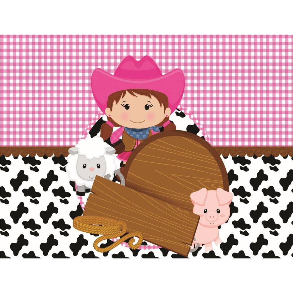 Fundo Fotográfico Em Tecido Cowboy Rosa 2,20X1,50