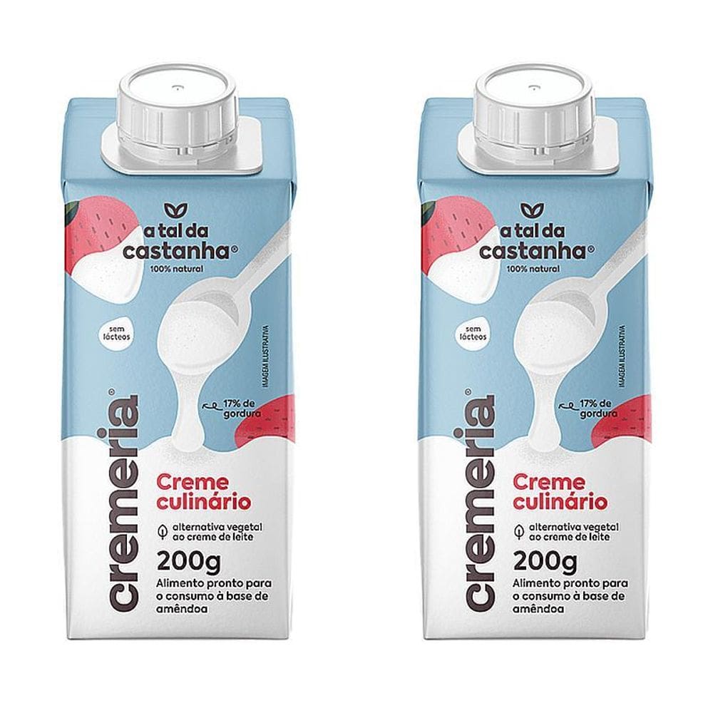 Kit 2X: Creme Culinário Vegetal Cremeria A Tal Da Castanha