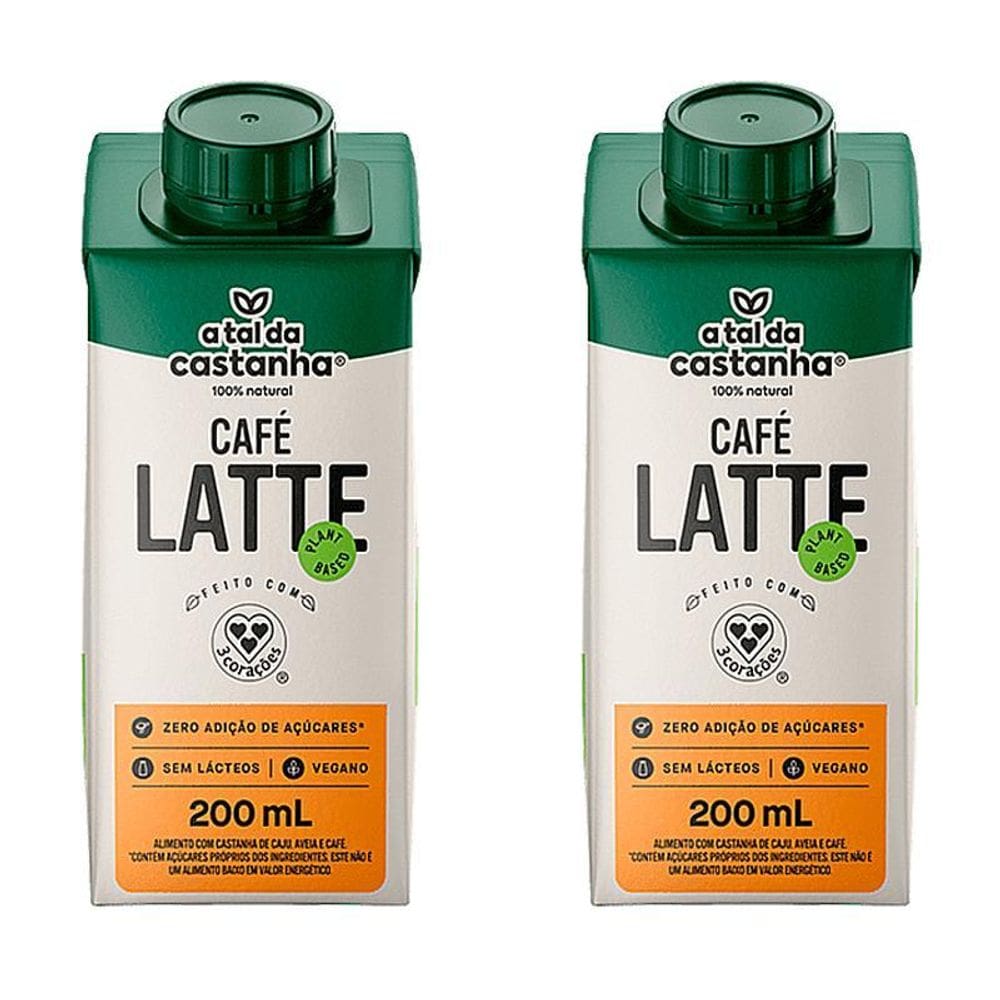 Kit 2X: Bebida Vegetal Café Latte A Tal Da Castanha E 3