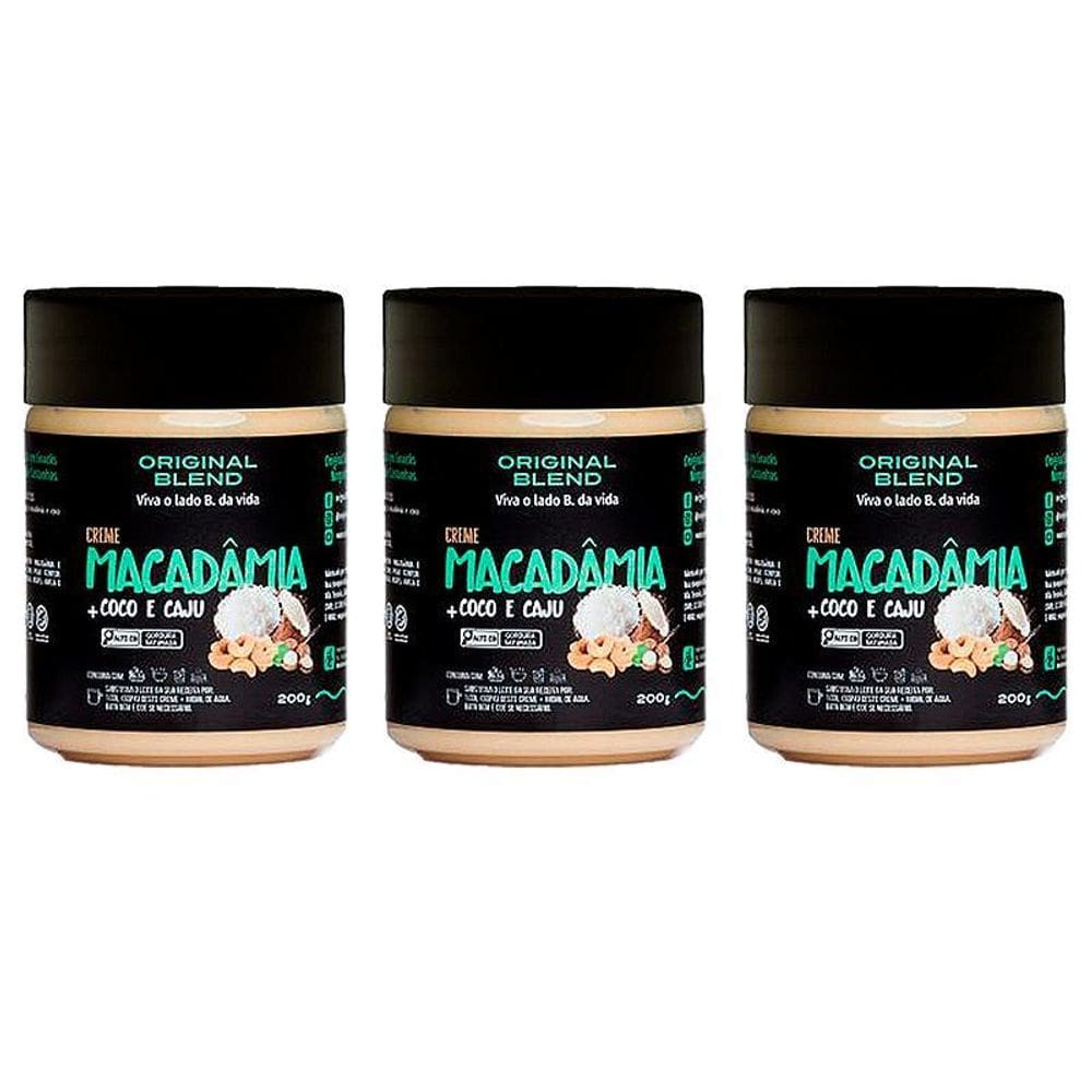 Kit 3X: Pasta De Macadâmia, Coco E Castanha Blend 200G