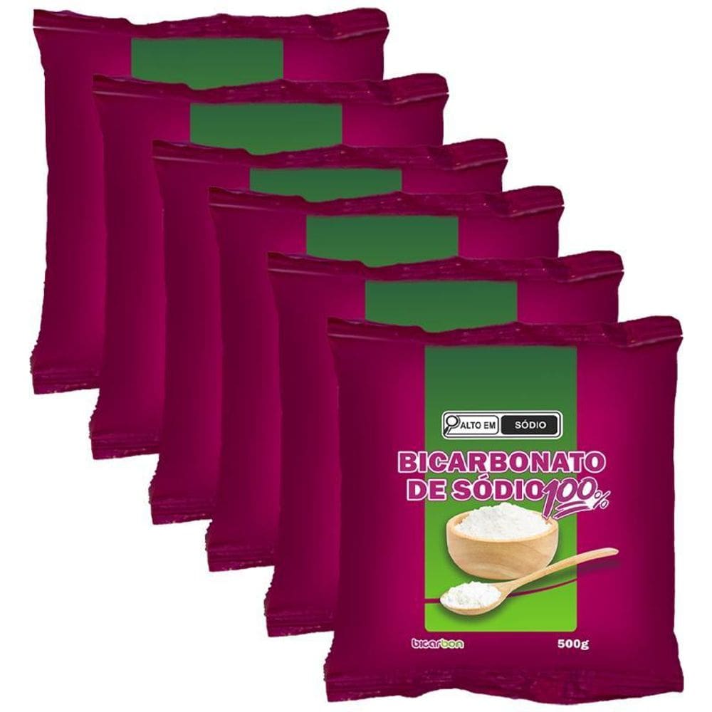 Kit 6X: Bicarbonato De Sódio Bicarbon 500G