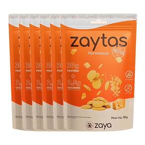 Kit 6X: Biscoito Parmezaya Protein Sem Glúten Zaya 50G