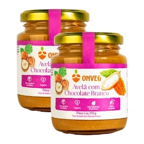Kit 2X: Pasta De Avelã Com Chocolate Branco Onveg 210G