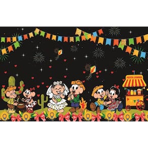 Fundo Fotográfico Em Tecido Festa Junina Mônica 2,20X1,50