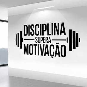 Adesivo De Parede Disciplina Supera Motivação