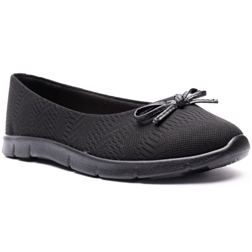 Sapatilha Moleca Laço Flatform Tecido Orion-Preto