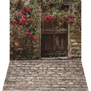 Fundo Fotográfico Newborn Em Tecido Muro De Rosa 1,50X2,20