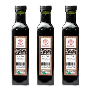 Kit 3X: Shoyu De Soja Orgânico Família Hattori 250Ml