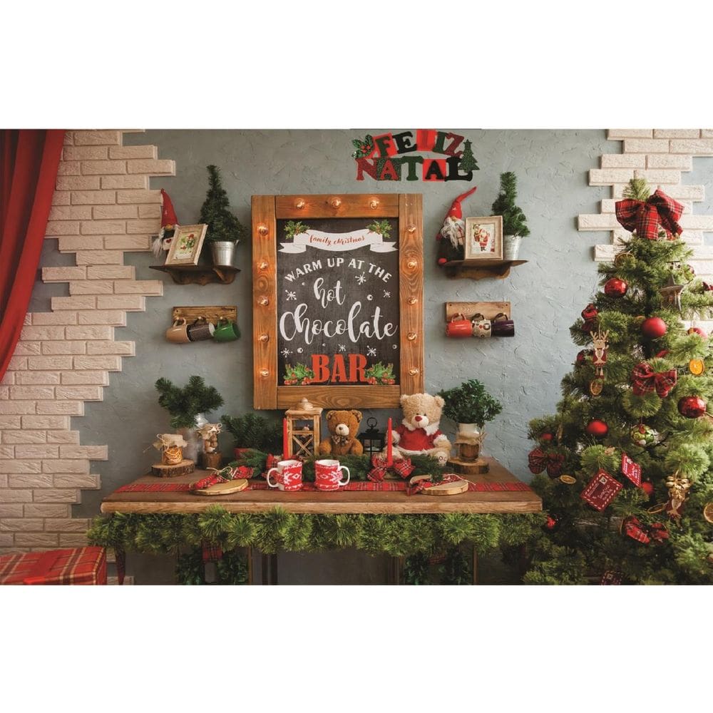 Fundo Fotográfico Em Tecido Natal 2,20X1,50