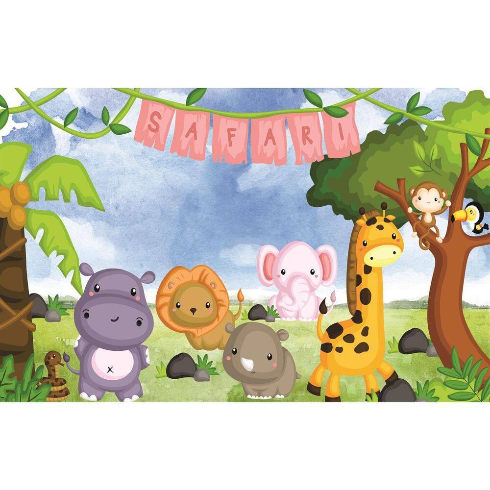 Fundo Fotográfico Em Tecido Safari Baby 2,60x1,50