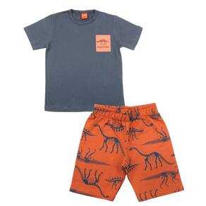 Conjunto Verão Menino Kyly Camiseta e Bermuda Dinossauro