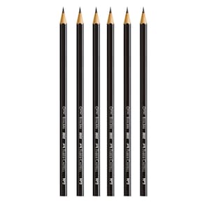 Kit 06 Lápis Preto Nº2 Max Sextavado 1205 HB Faber Castell