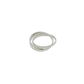 Aliança Prata 925 3 Aros 4,4 mm Aro 18 Namoro Compromisso