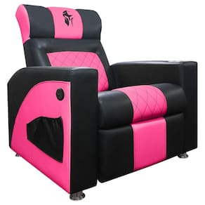 Poltrona Gamer Sparta Reclinável com Carregador USB Preto/Rosa SOFA STORE