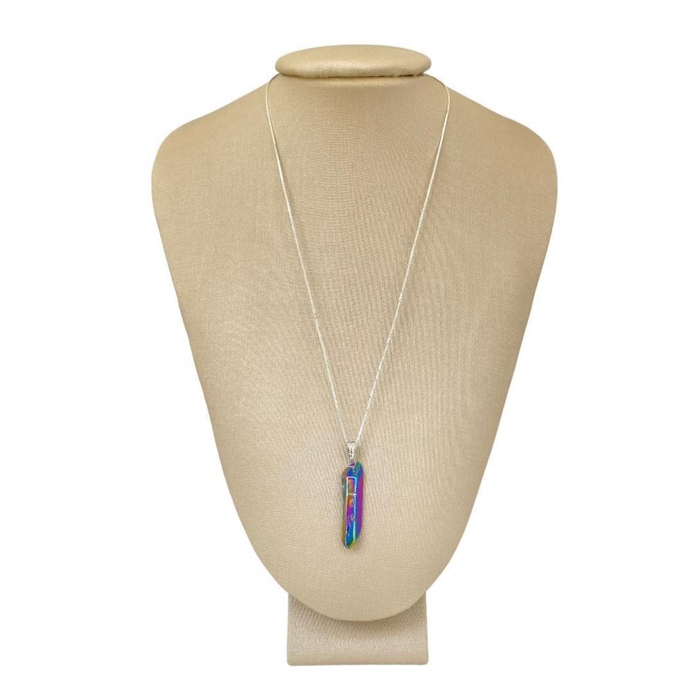 Colar 60Cm Prata 925 Quartzo Aura Ponte Vecchio Joias