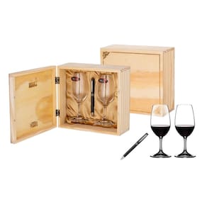 Kit Riedel 2 Taças Vinho do Porto + Caneta Crown + Caixa
