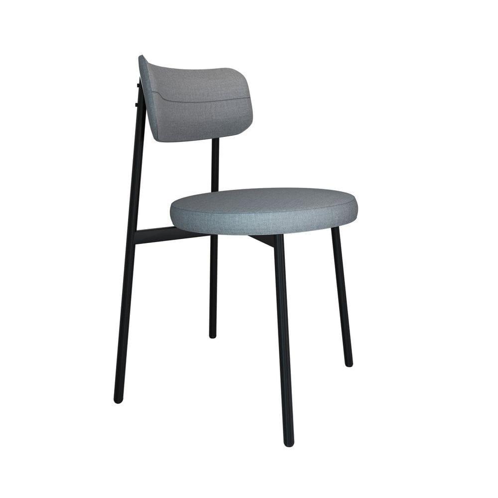 Cadeira Kyta Fixa com 4 Pés 50 X 44,7 X 83,8 Cm com 1 Unidade Cinza/Preto