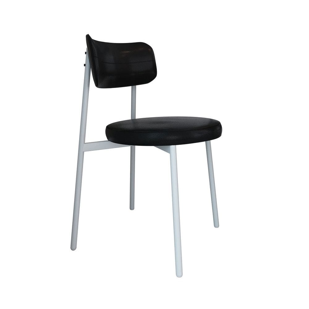 Cadeira Kyta Fixa com 4 Pés 50 X 44,7 X 83,8 Cm com 1 Unidade Preto/Branco