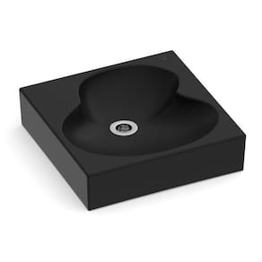 Kit 2 Cubas de Apoio 41x41cm Ruy Ohtake Roca Matte Black