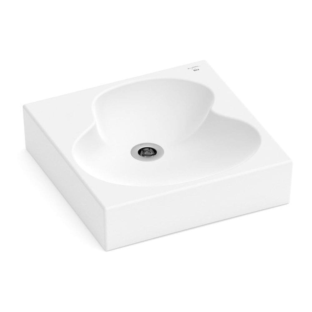 Kit 2 Cubas de Apoio 41x41cm Ruy Ohtake Roca Blanco Mate