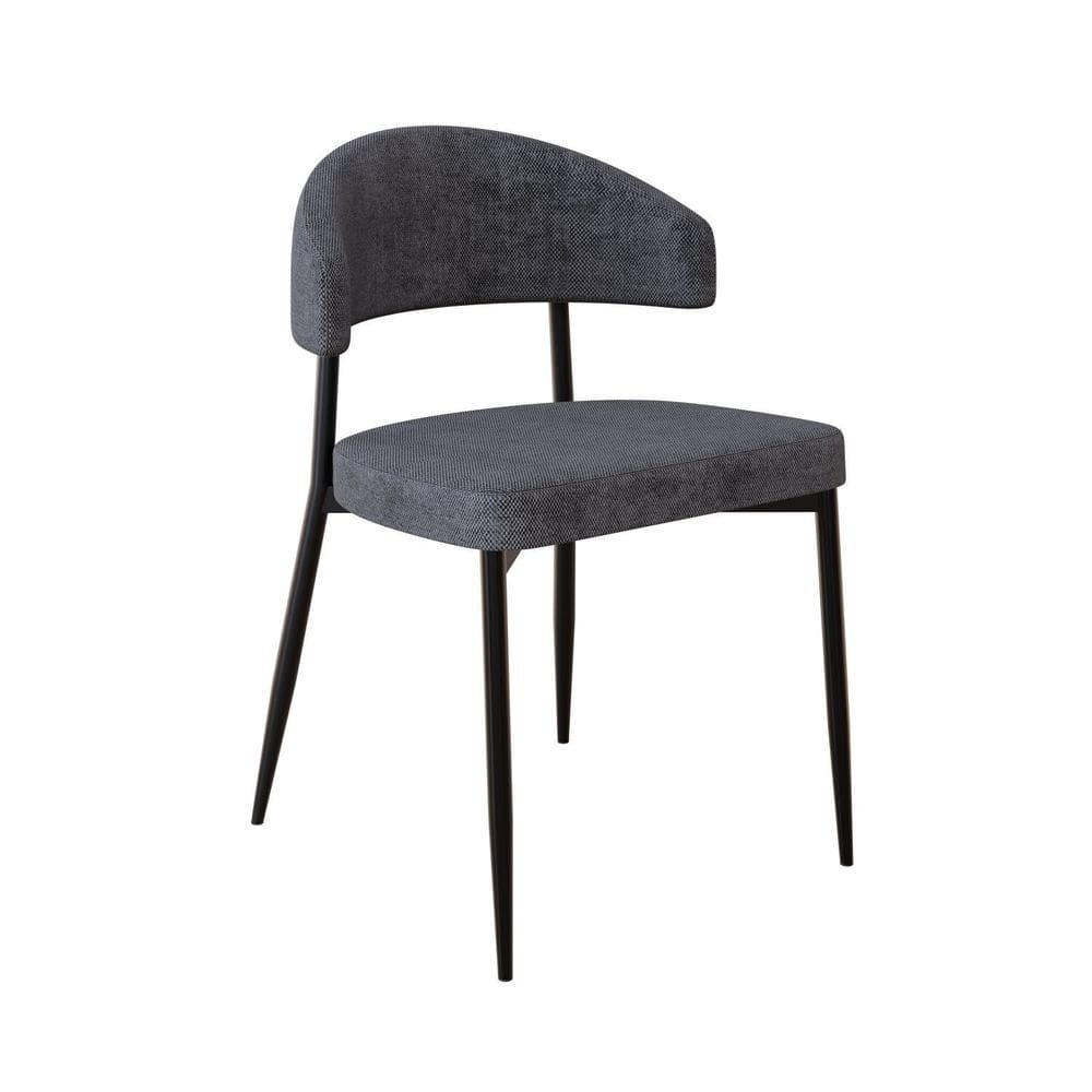 Cadeira Bless Fixa com 4 Pés 55 X 52,5 X 77,5 Cm com 1 Unidade Grafite/Preto