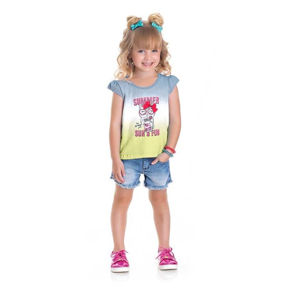Blusa Bebê Menina Summer Cat