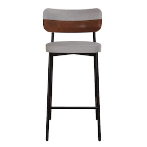 Banqueta Alloa Fixa com 4 Pés 50 X 44,7 X 163,5cm com 1 Unidade Cinza Claro/Whisky/Branco Epoxi
