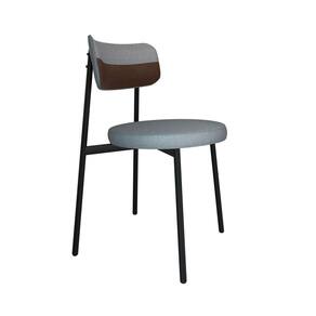Cadeira Kyta Fixa com 4 Pés 50 X 44,7 X 83,8 Cm com 1 Unidade Cinza Claro/Preto