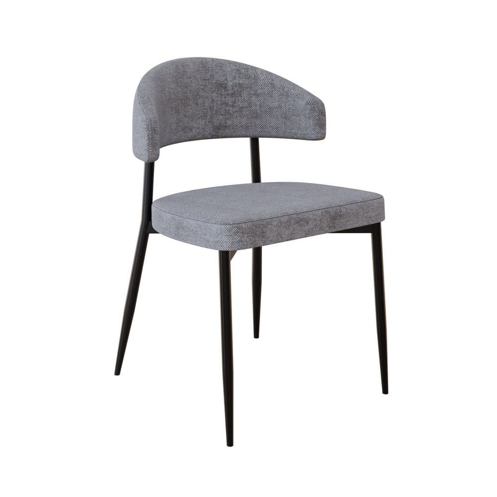 Cadeira Bless Fixa com 4 Pés 55 X 52,5 X 77,5 Cm com 1 Unidade Cinza/Preto