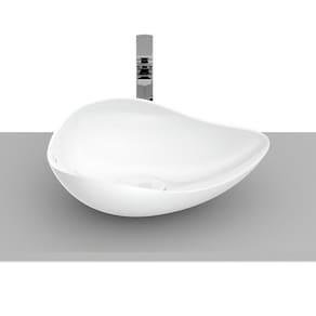 Kit 2 Cubas de Apoio Oval 54x37,5cm Ruy Ohtake Roca Branco