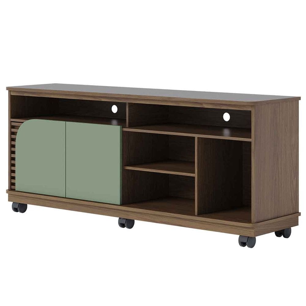 Rack Bancada Jureli 2 Portas 5 Nichos TV até 65" Polegadas