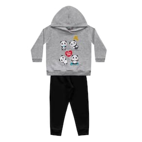 Conjunto Moletom Bebê Menina Panda