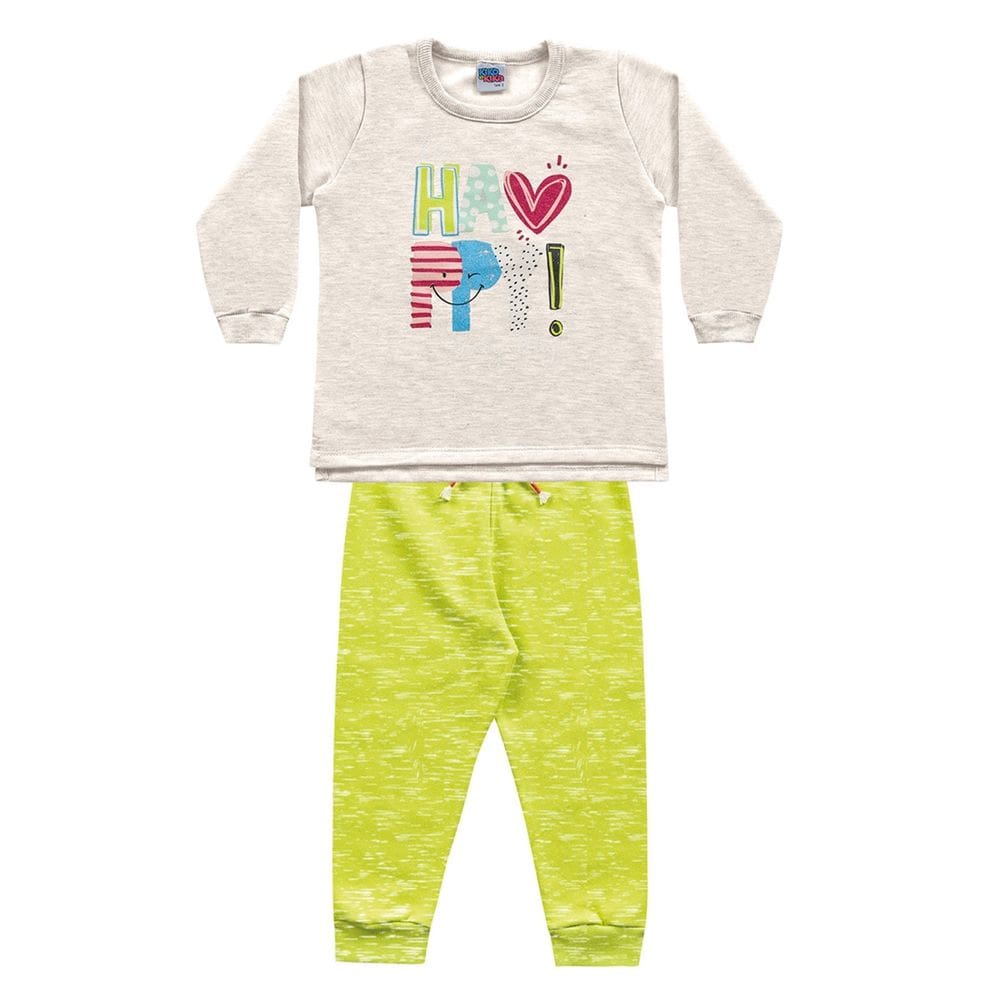 Conjunto Moletom Bebê Menina Happy Every Day