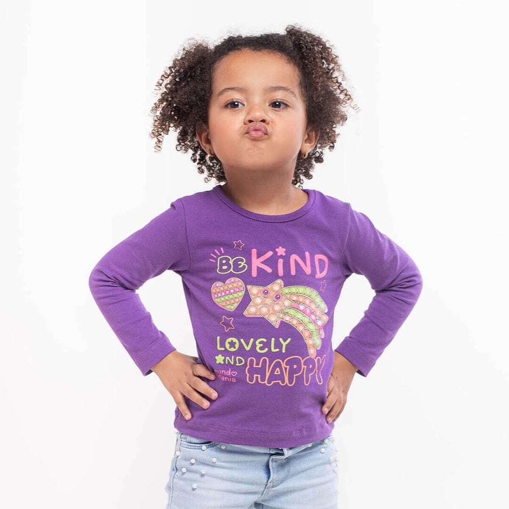 Blusa Bebê Menina Manga Longa Be Kind
