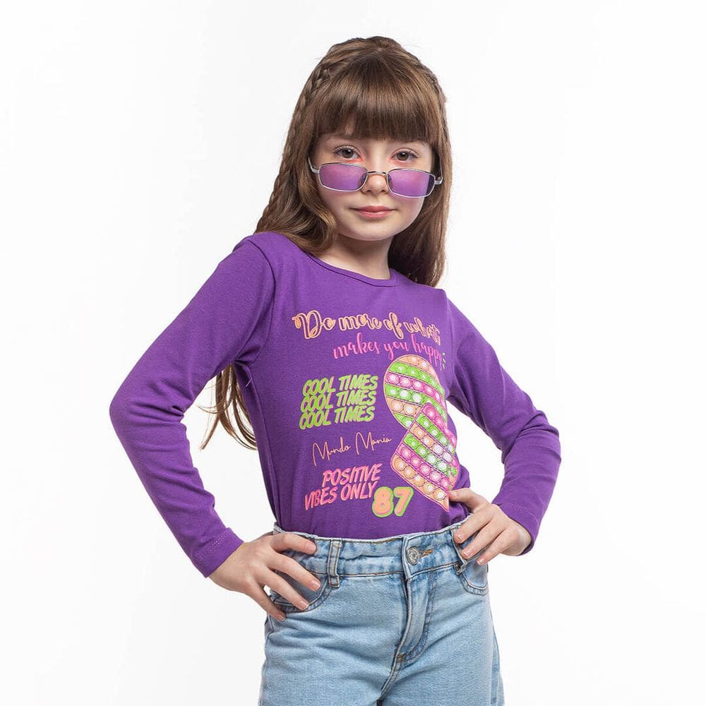 Blusa Infantil Menina Manga Longa Be Kind