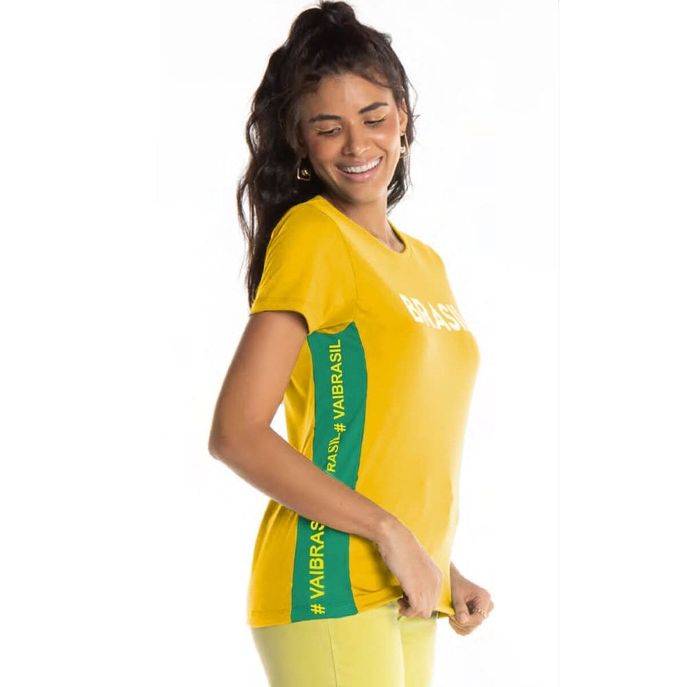 Camiseta Tshirt do Brasil Recorte Lateral
