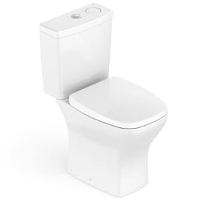 Kit 3 Vaso Sanitários Rimless com Caixa Acoplada Smart Clean® Harpic e Assento Soft Close Vip Celite Branco